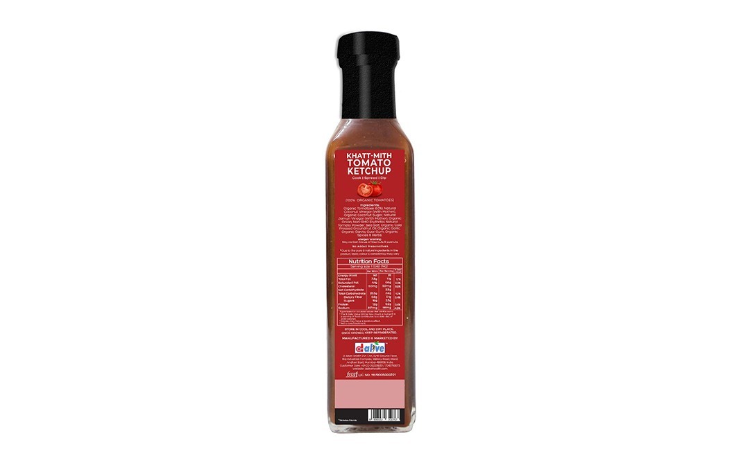 Dalive Khatt-Mith Tomato Ketchup    Plastic Bottle  280 grams
